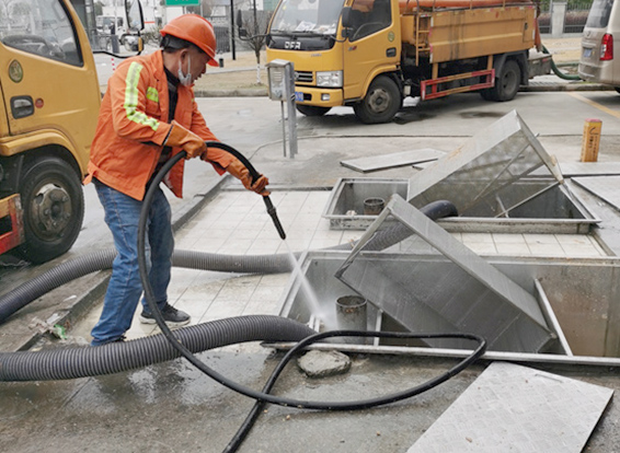 海尾镇隔油池清理